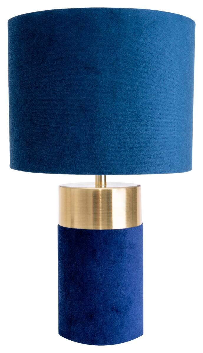 Näve Leuchten Tischleuchte 3189512 blau Metall Kunststoff Textil B/H/T: ca. 18x32x18 cm E14 1 Brennstellen
