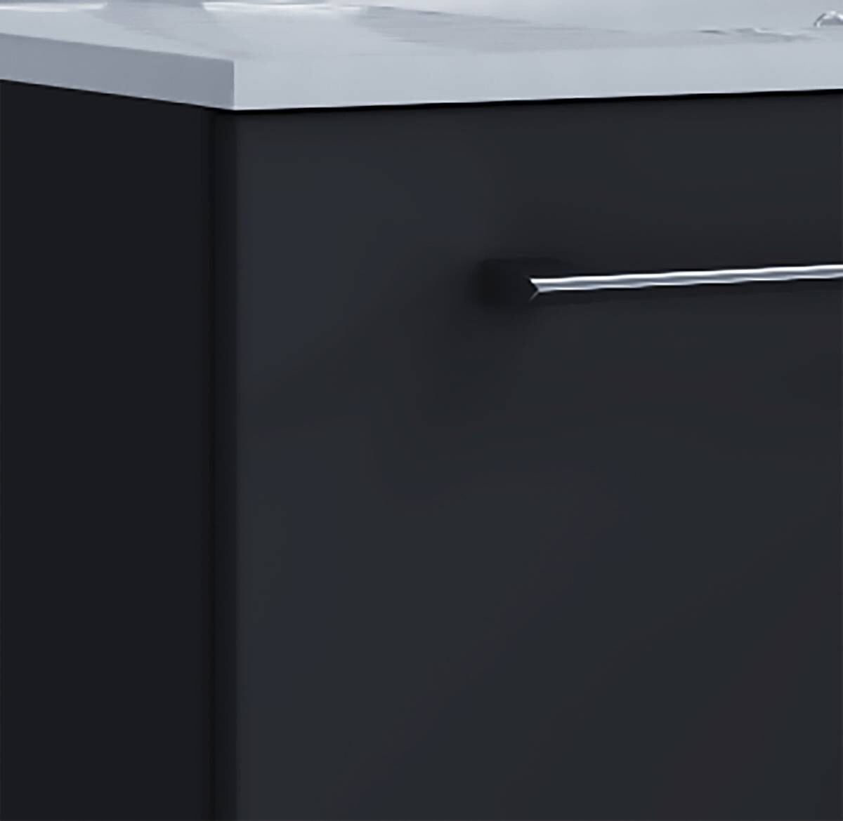 Badblock 2tlg-Schubo weiß schwarz B/H/T: ca. 60x86x46 cm