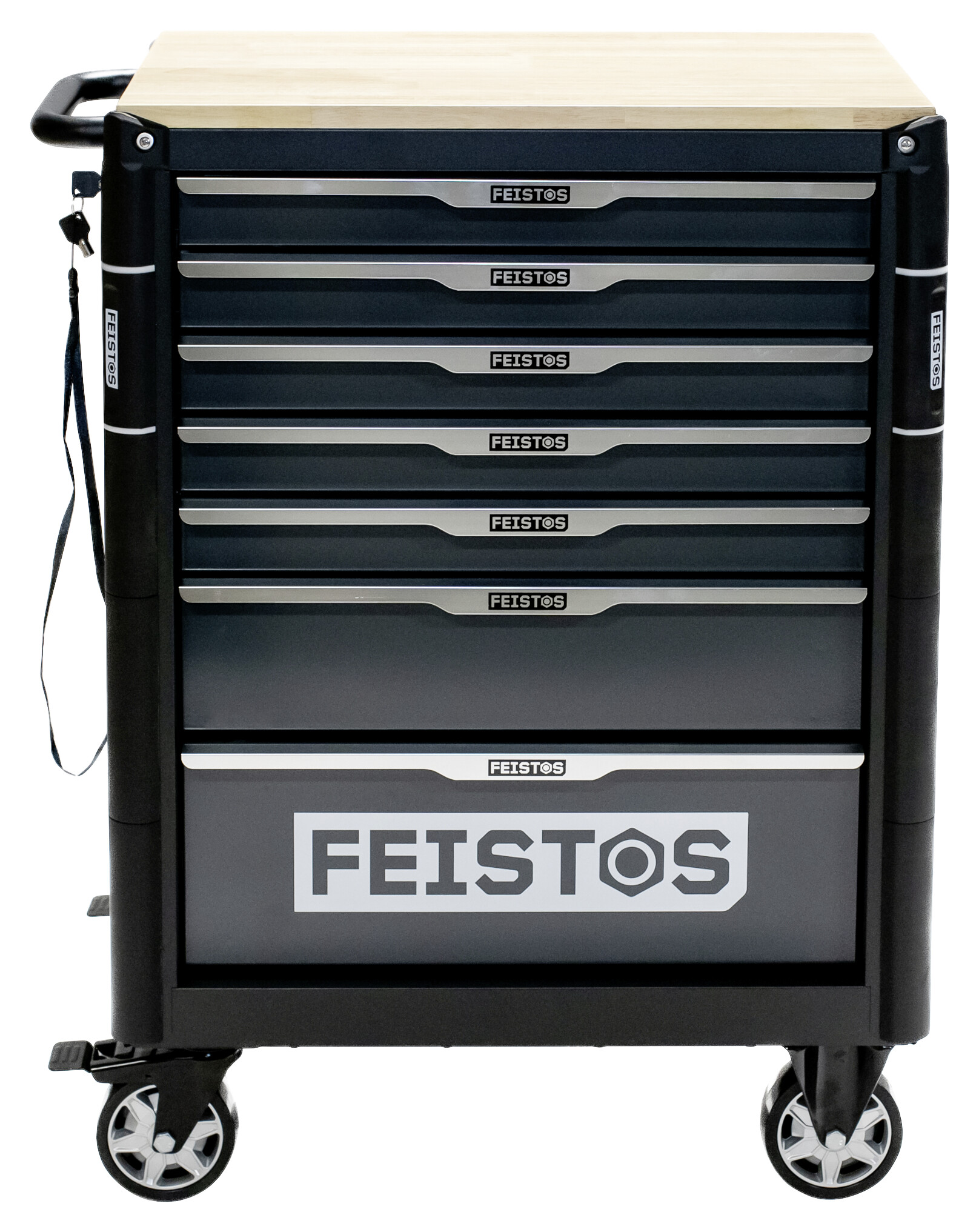 Werkstattwagen Mento schwarz B/H/L: ca. 73x98x48 cm