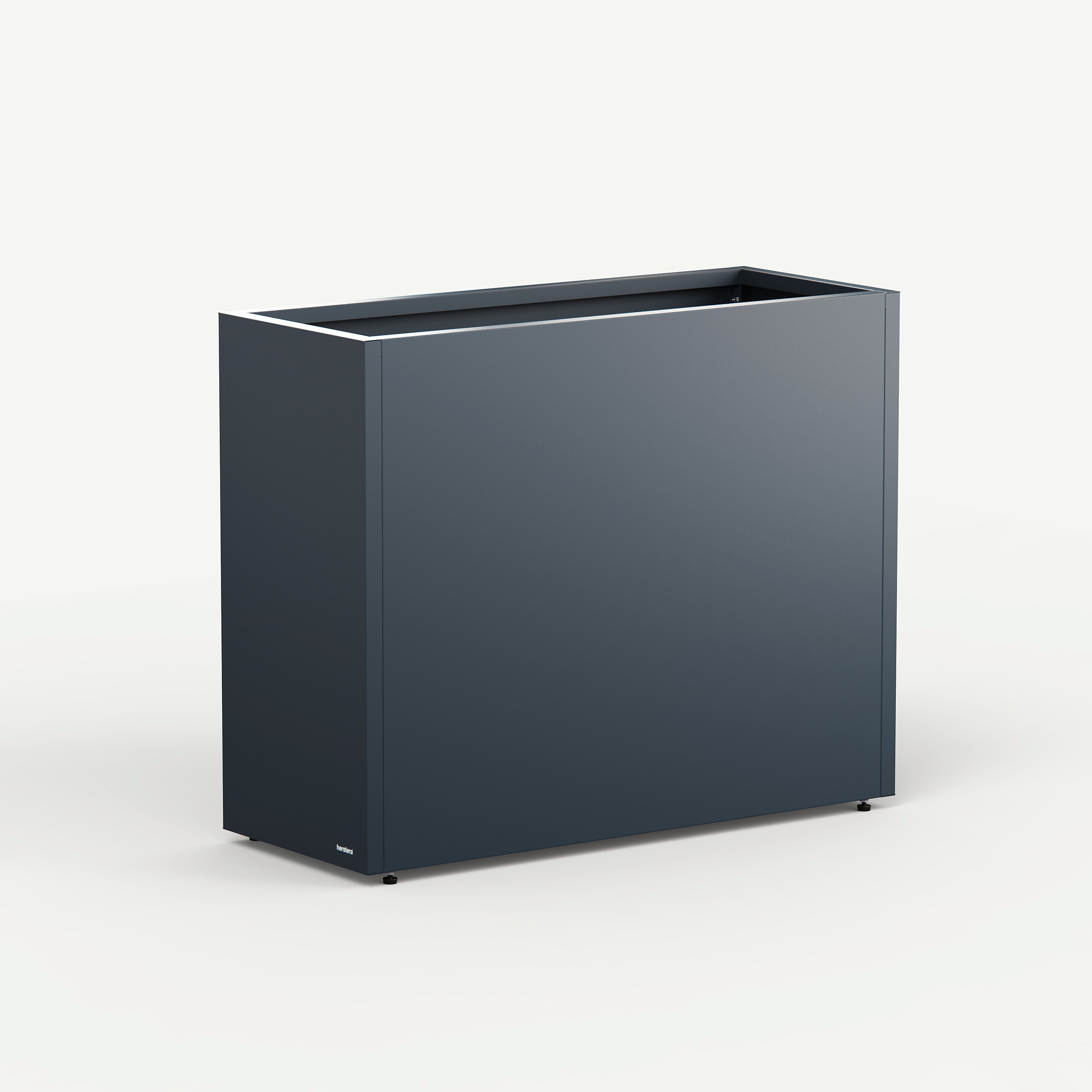 Herstera Garden Pflanzkübel Cube anthrazit Metall B/H/L: ca. 100x80x40 cm