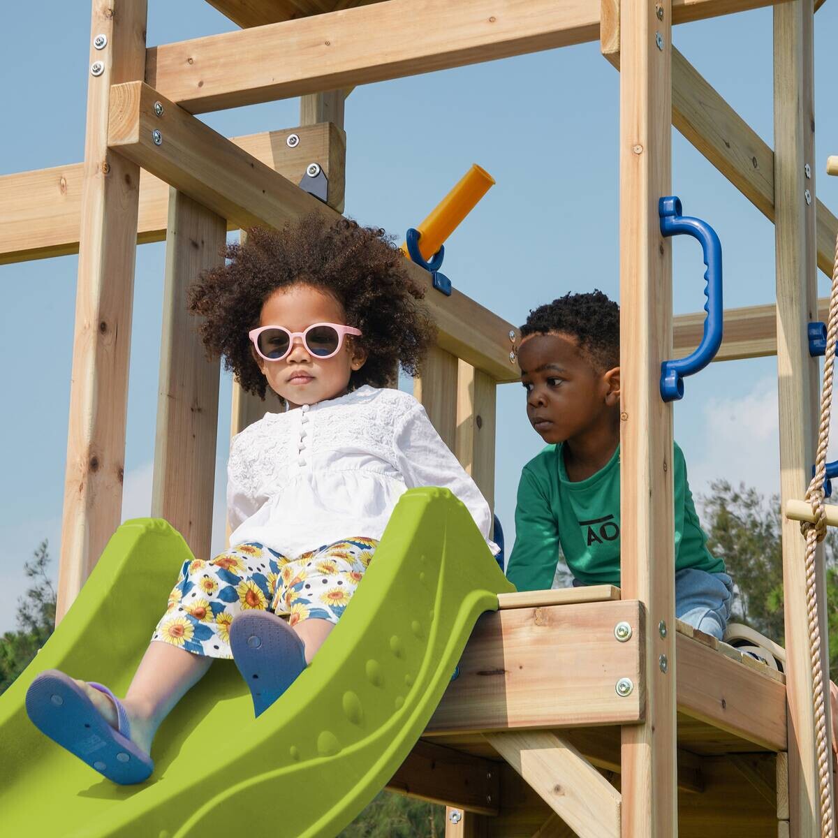 AXI Spielturm Moos grün B/H/L: ca. 342x267x375 cm