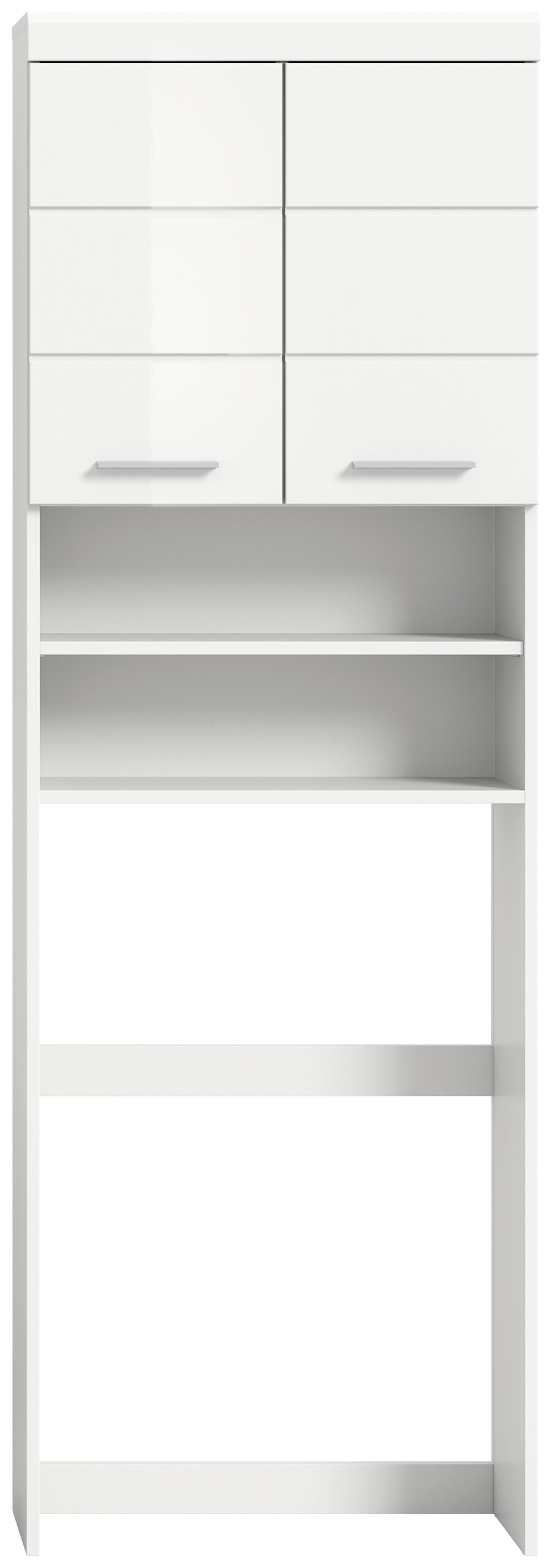 Waschmaschinenumbauschrank Scout weiß weiß Hochglanz B/H/T: ca. 63x191x24 cm