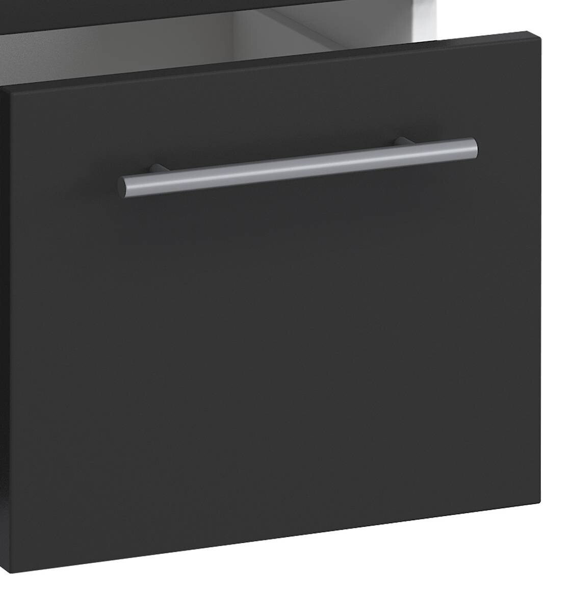 Badunterschrank Flandu weiß schwarz B/H/T: ca. 60x51x30 cm