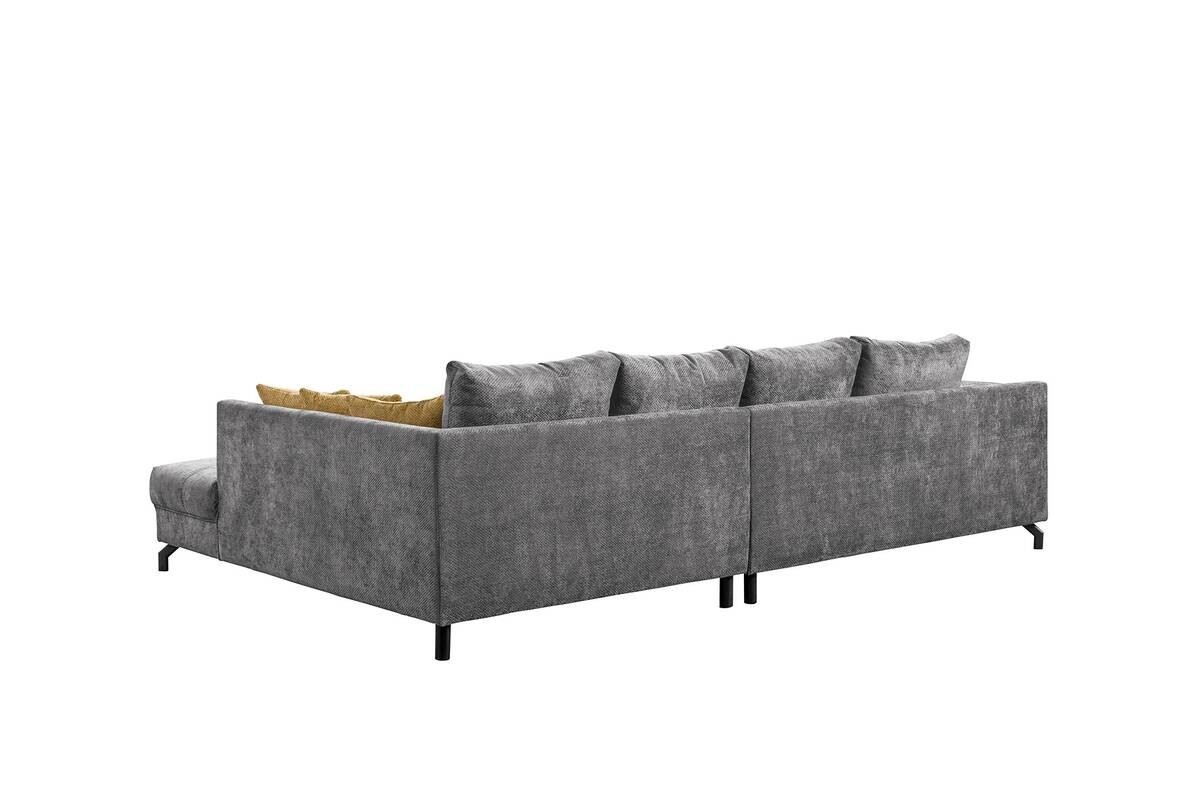 Ecksofa grau Microfaser B/H/T: ca. 306x92x203 cm
