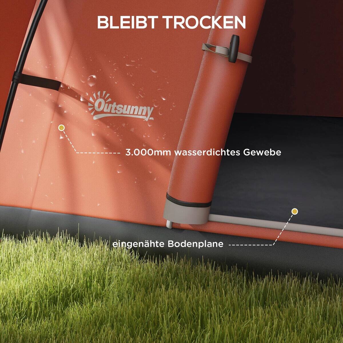 Outsunny Campingzelt B/H/L: ca. 300x198x550 cm