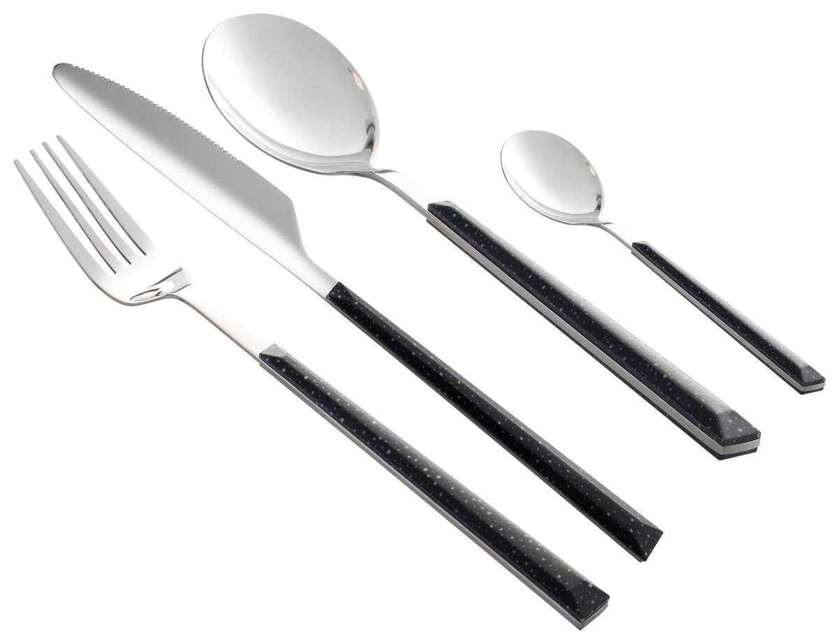 SCHÄFER Besteckset Marble Black schwarz Edelstahl 24 tlg.