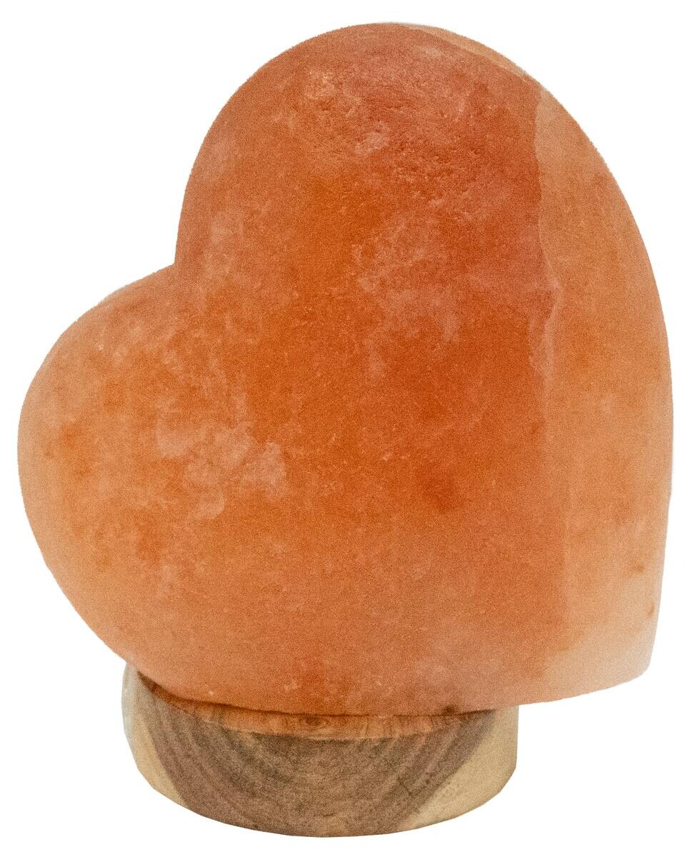 GLOBO Salzkristallleuchte Stone 28308 natur Holz H: ca. 19 cm 1 Brennstellen
