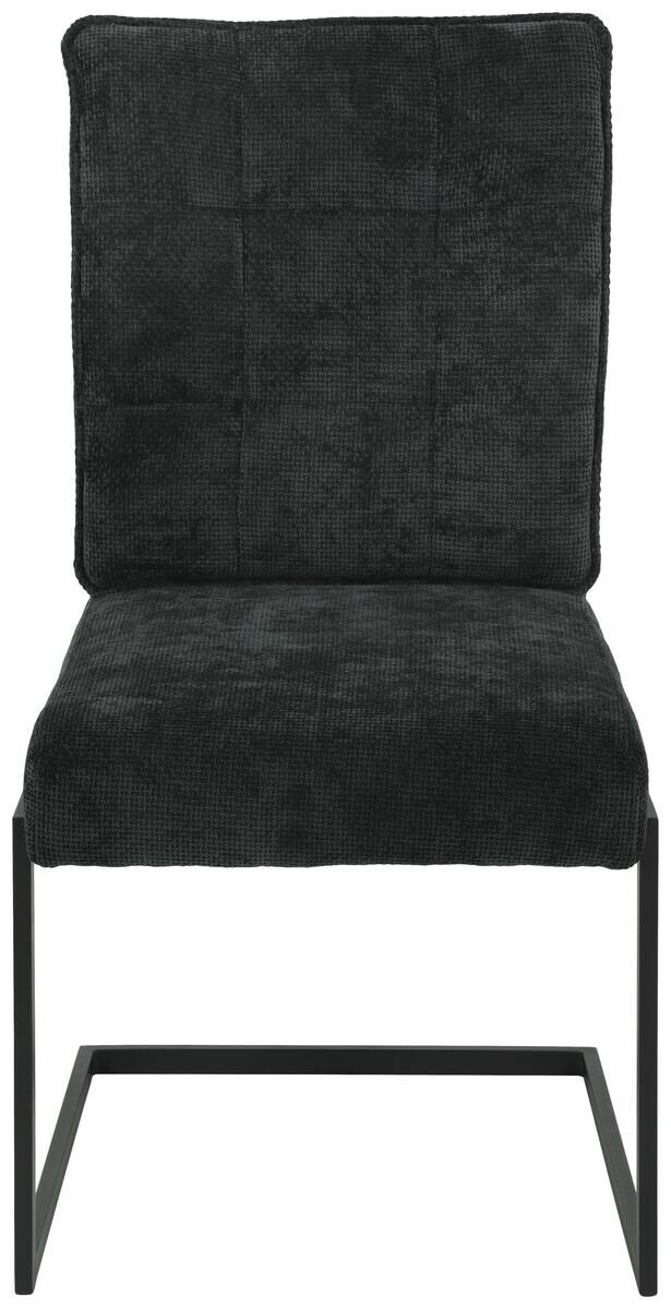 Schwingstuhl Olivia, 2er-Set anthrazit Microfaser Webstoff B/H/T: ca. 52x98x66 cm