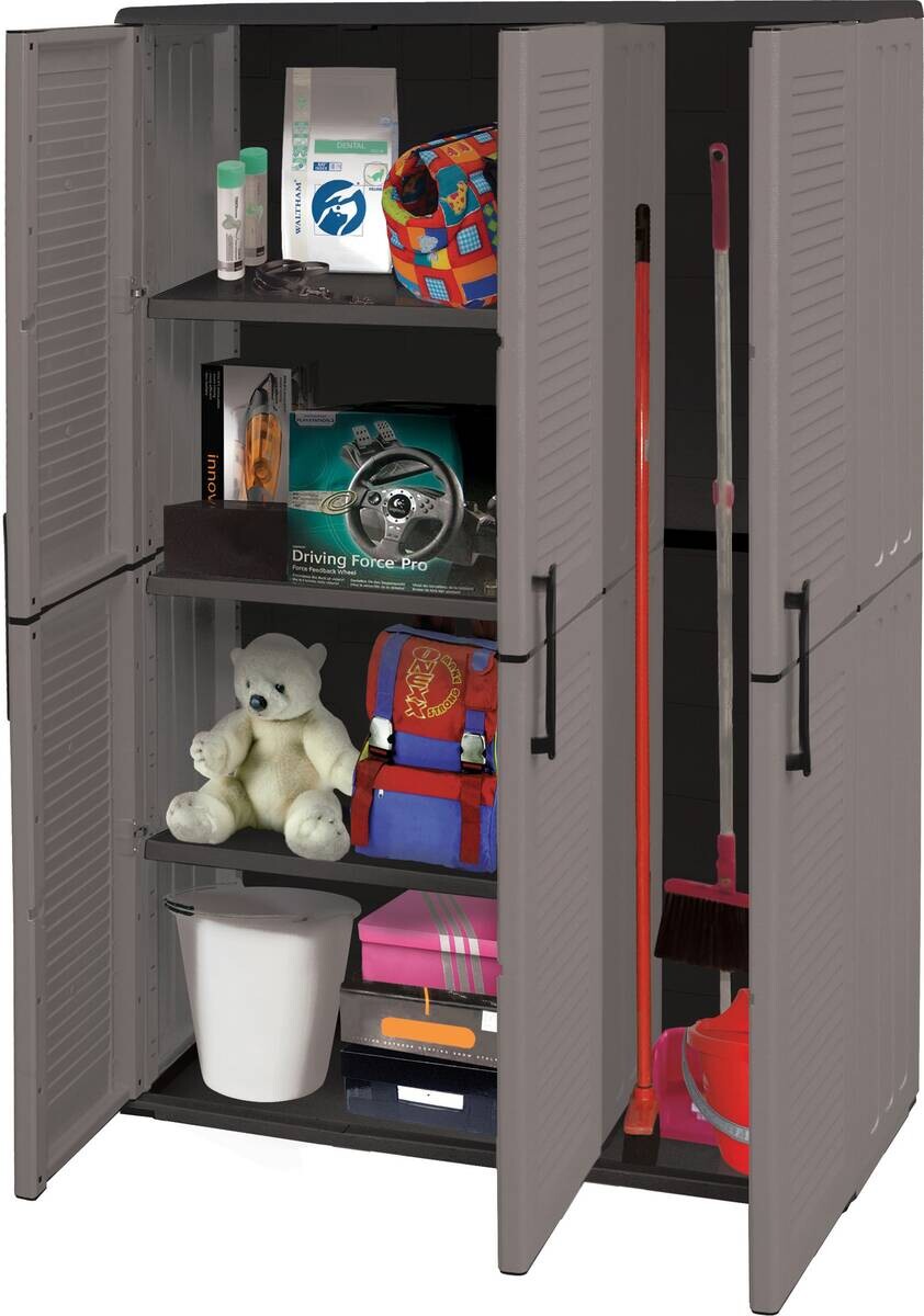 Linea Easy Kunststoffschrank Easy anthrazit Kunststoff B/H/T: ca. 102x163x37 cm