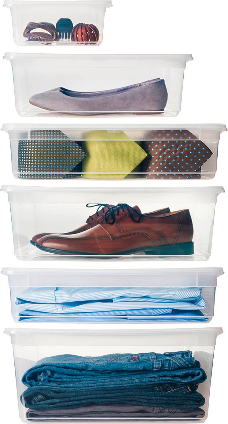 keeeper Box-Basixxset transparent B/H/L: ca. 33,5x25x39 cm