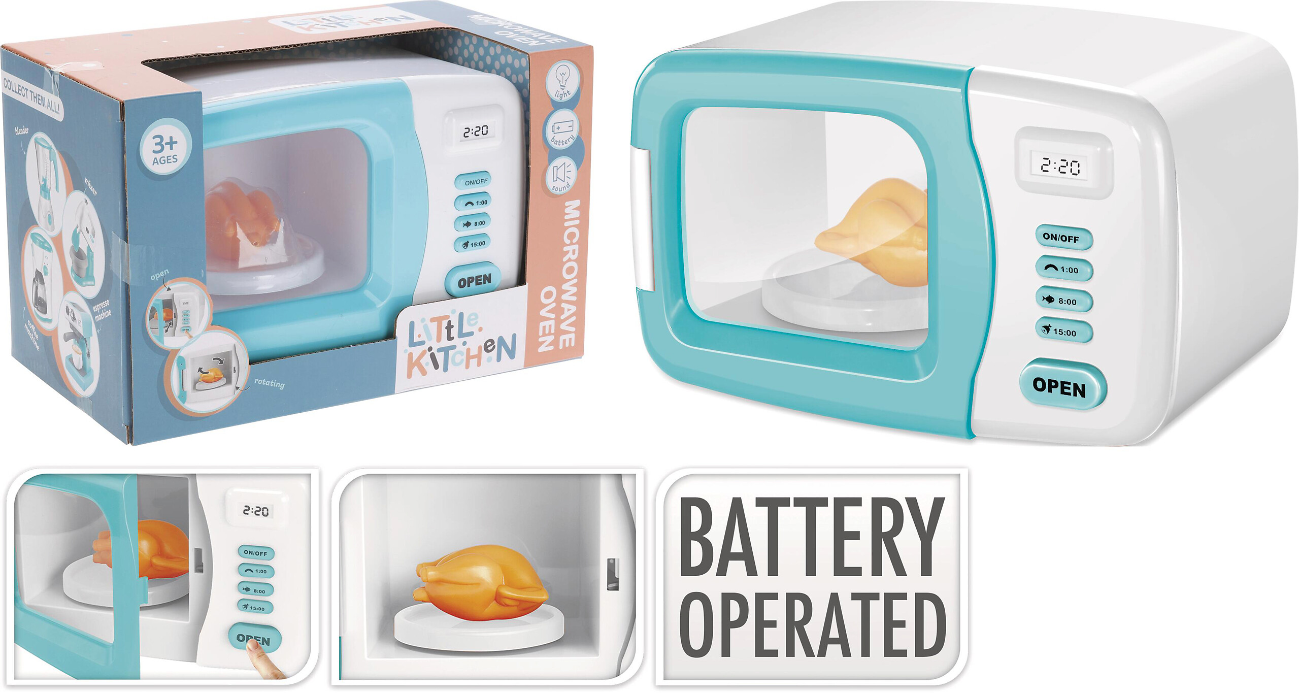 Spielzeug Mikrowelle B/H/L: ca. 25x14,5x16 cm