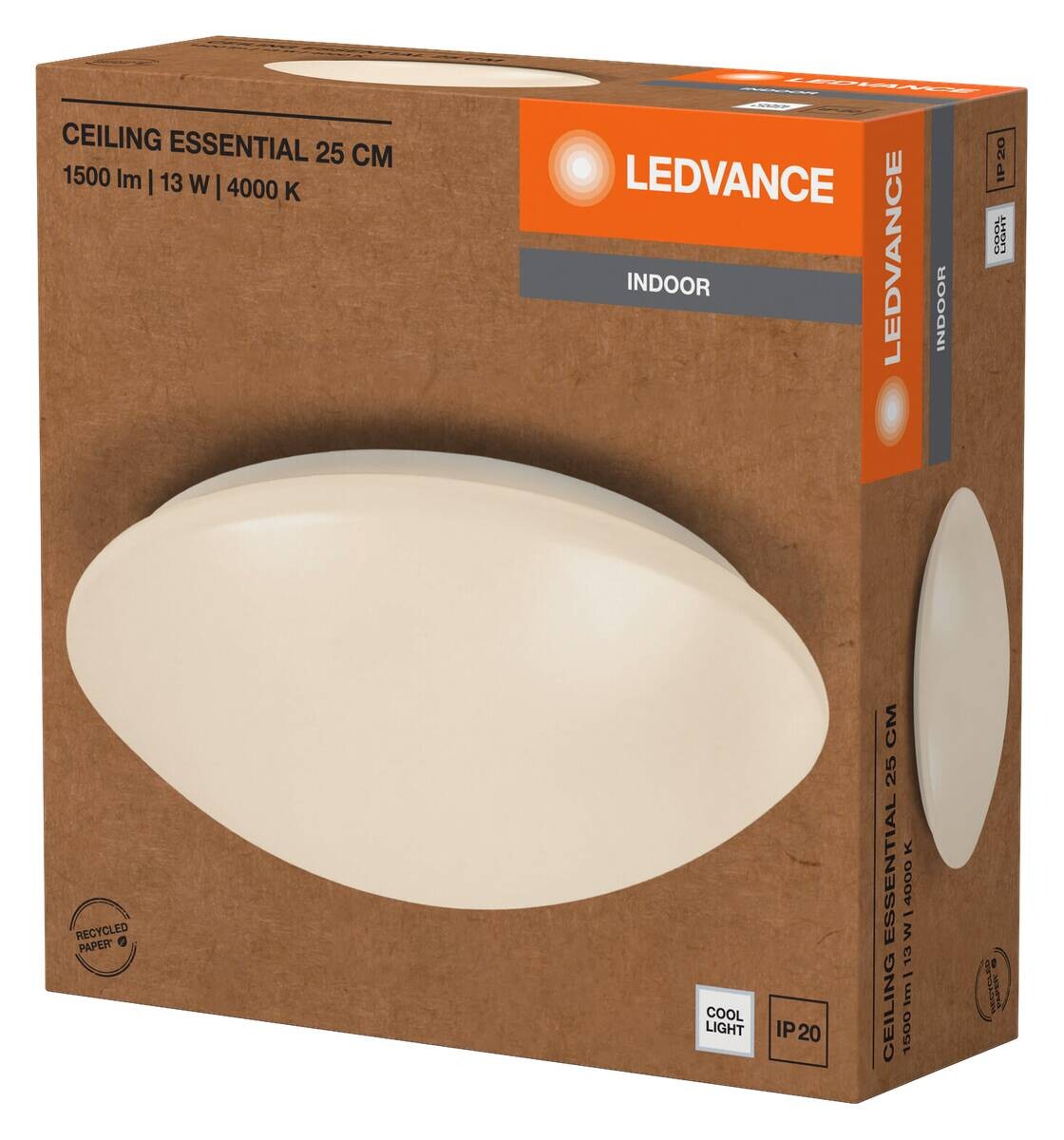 LEDVANCE Deckenleuchte Essential weiß Kunststoff