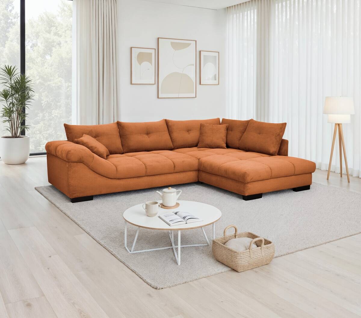 Ecksofa terra Microfaser B/H/T: ca. 318x92x227 cm