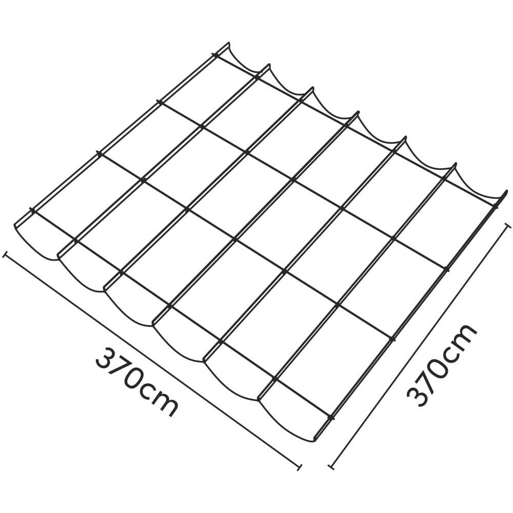 PLATINUM Faltsonnensegel Coolfit grau Polyethylen B/H/L: ca. 370x1x370 cm