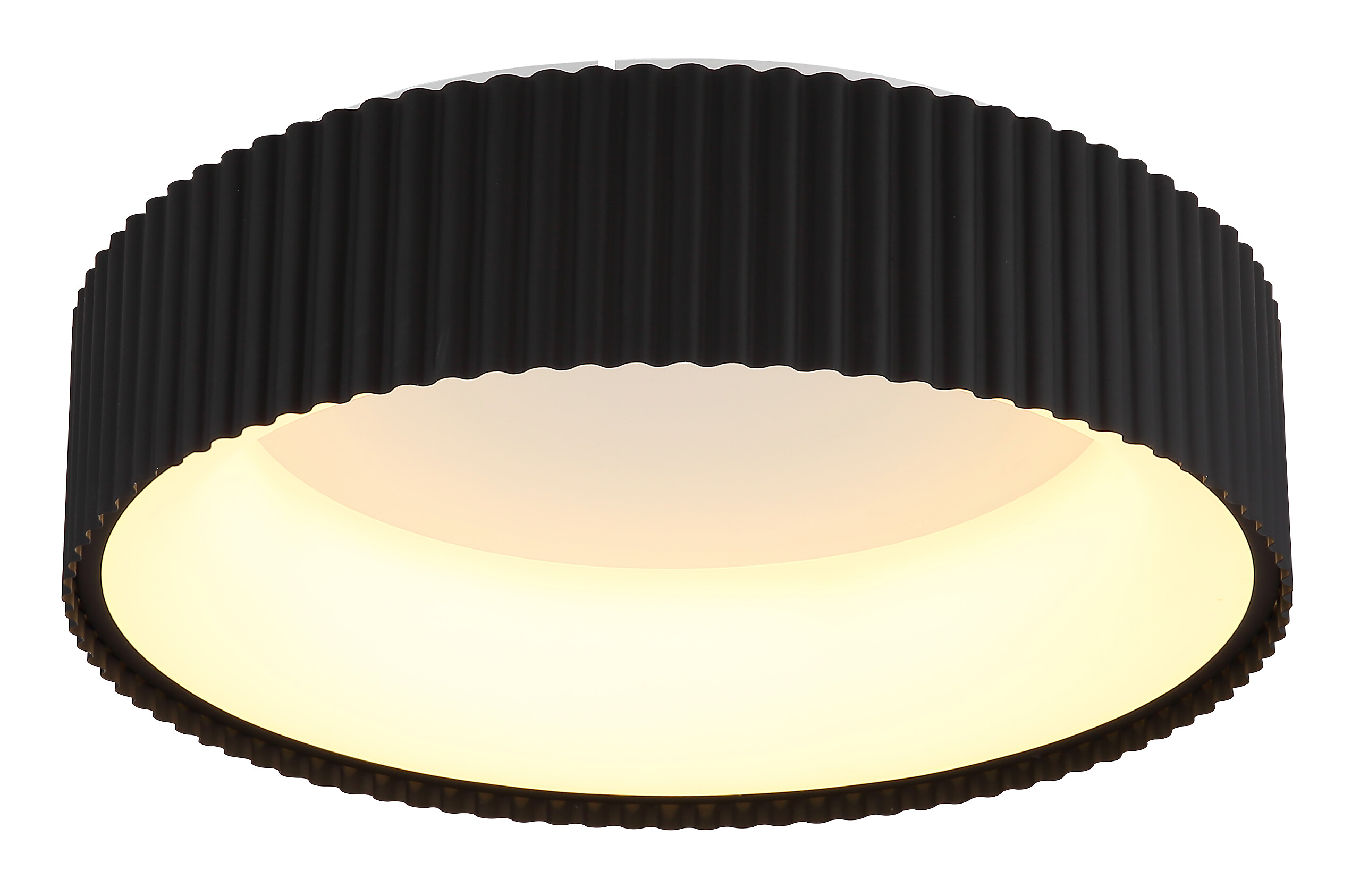 GLOBO LED-Deckenleuchte mattschwarz Opal weiß Acryl Metall H/D: ca. 13x46 cm 1 Brennstellen