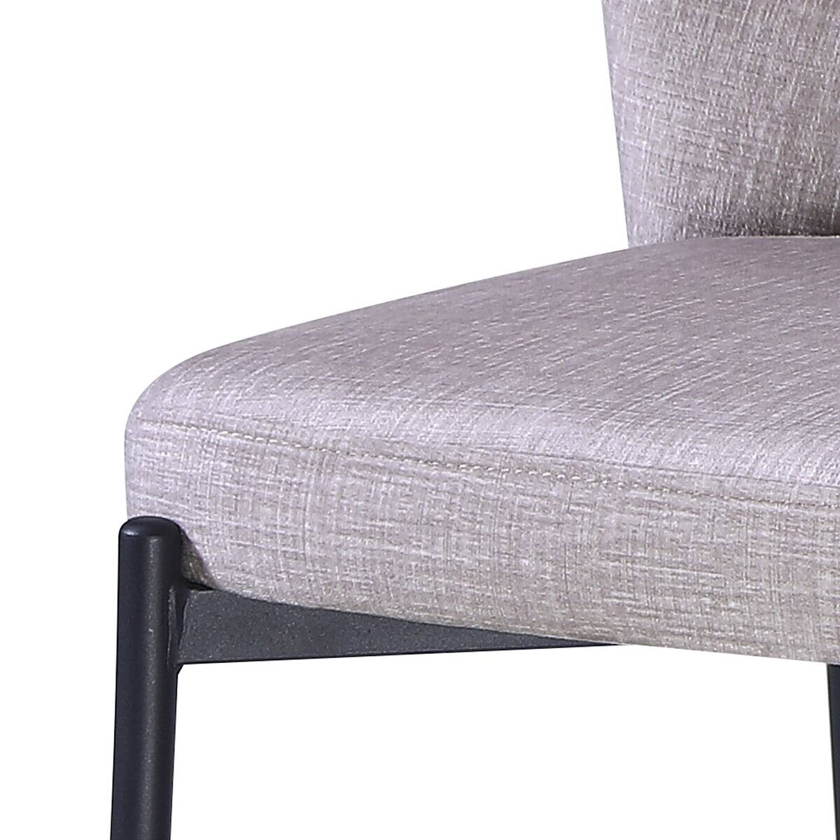 Stuhl Dora beige Velourstoff