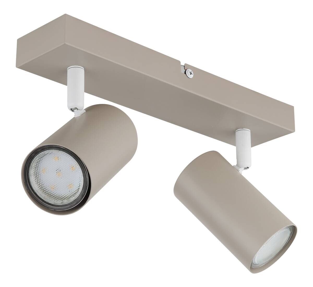 GLOBO Spot sand weiß Metall B/H/L: ca. 26x6x12 cm GU10 2 Brennstellen