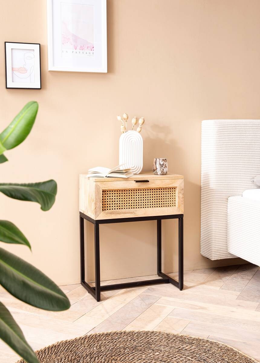 Nachtkonsole natur B/H/T: ca. 50x60x30 cm