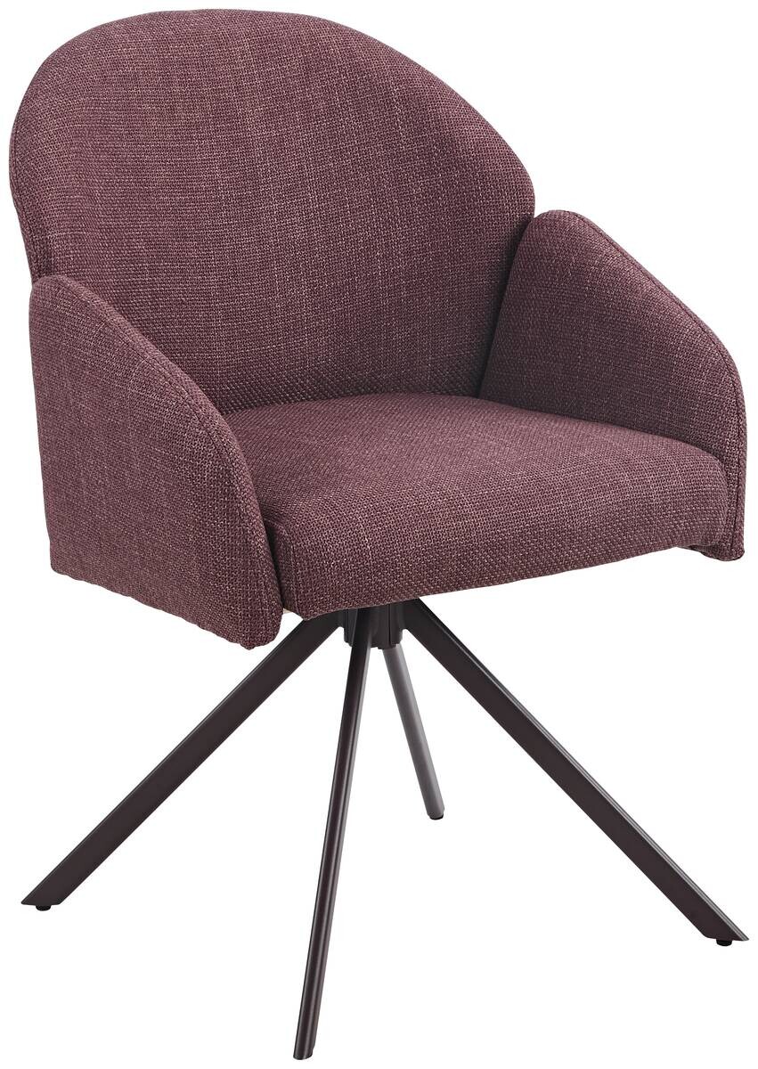 Drehstuhl Holly beere Microfaser Webstoff B/H/T: ca. 57x84x61 cm