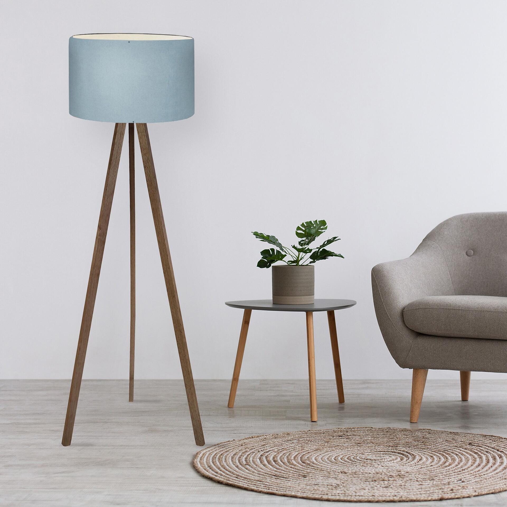 Opviq Stehleuchte braun PVC MDF B/H/T/L/D: ca. 38x140x38x38x38 cm E27 1 Brennstellen