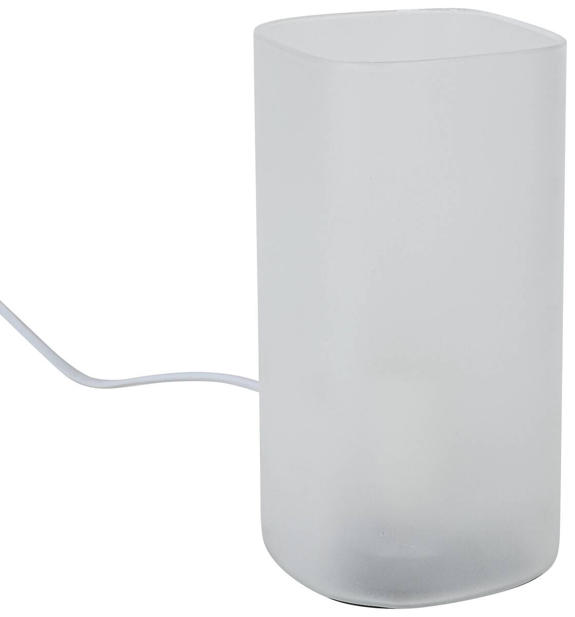 Nolo Tischleuchte Paige weiß Glas B/H/L: ca. 9,5x20x9,5 cm E27 1 Brennstellen