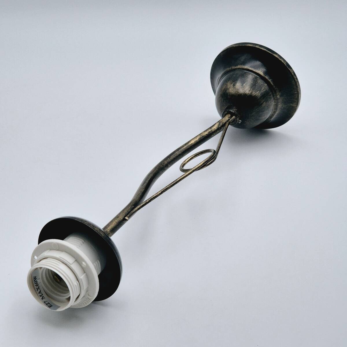 Lamkur Deckenleuchte Retro schwarz Glas Stahl B/H/L: ca. 32,5x45x32,5 cm E27 1 Brennstellen