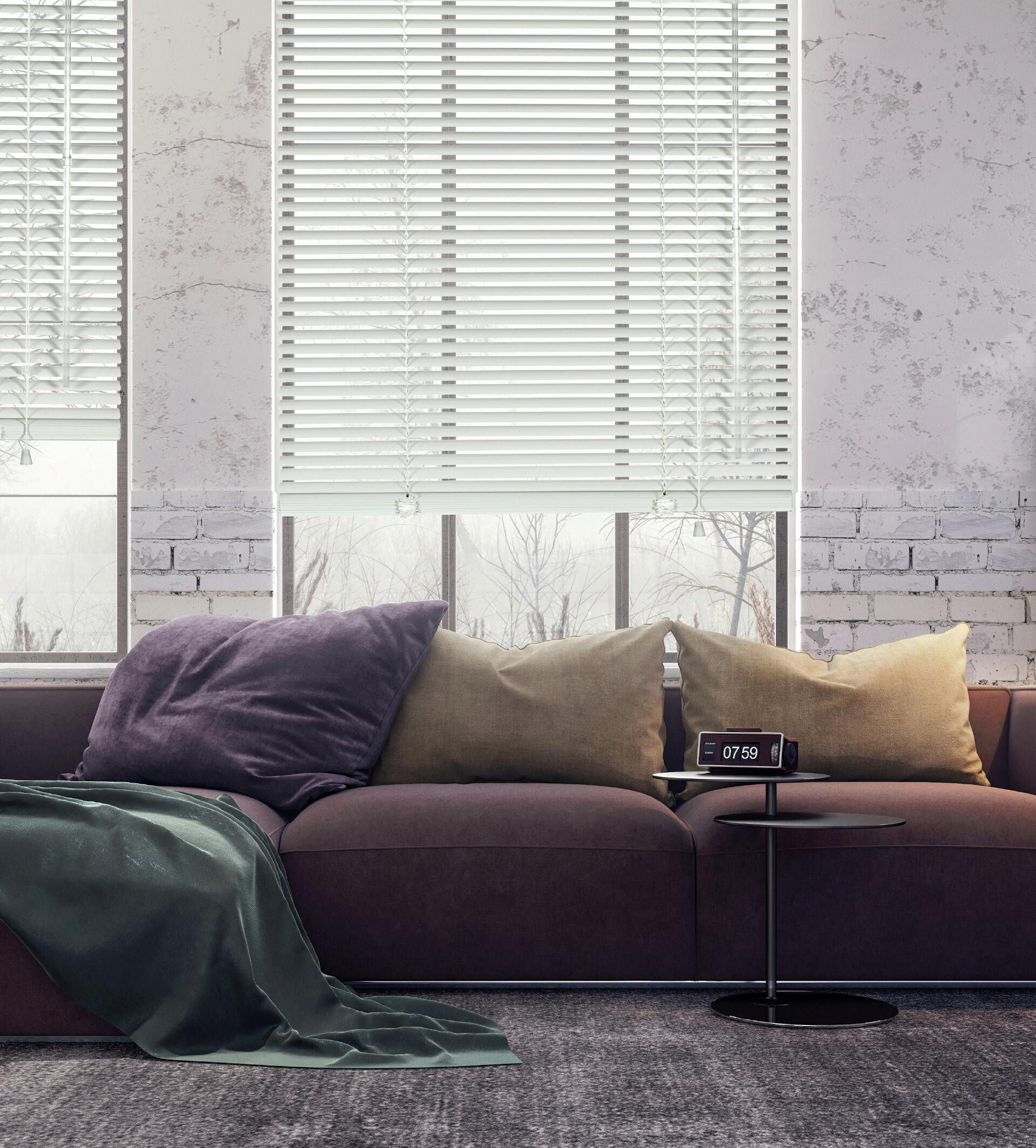 Alu-Jalousie weiß B/L: ca. 75x130 cm