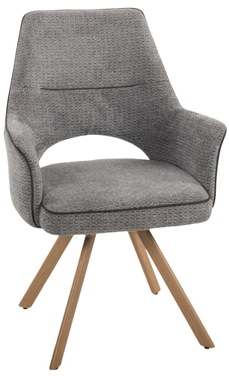 Stuhl Nila dunkelgrau Webstoff B/H/T: ca. 62x90x62 cm Stuhl Nila dunkelgrau Webstoff B/H/T: ca. 62x90x62 cm