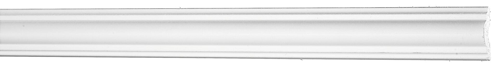 Flachprofil weiß B/H/L: ca. 2,5x1,1x200 cm