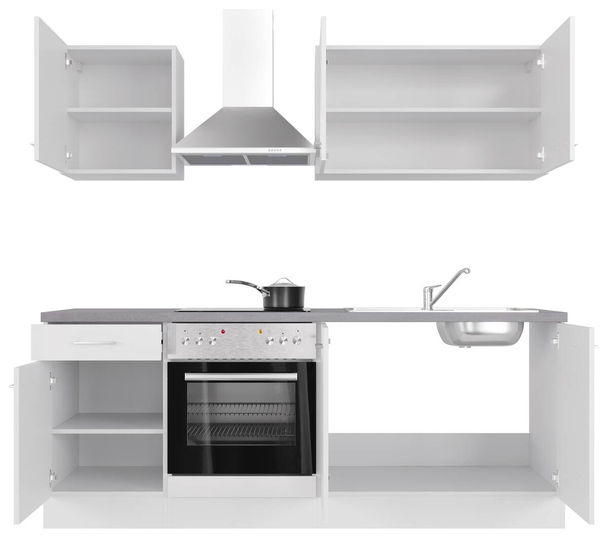 Küchenblock Vita weiß matt B/H/T: ca. 210x200x60 cm