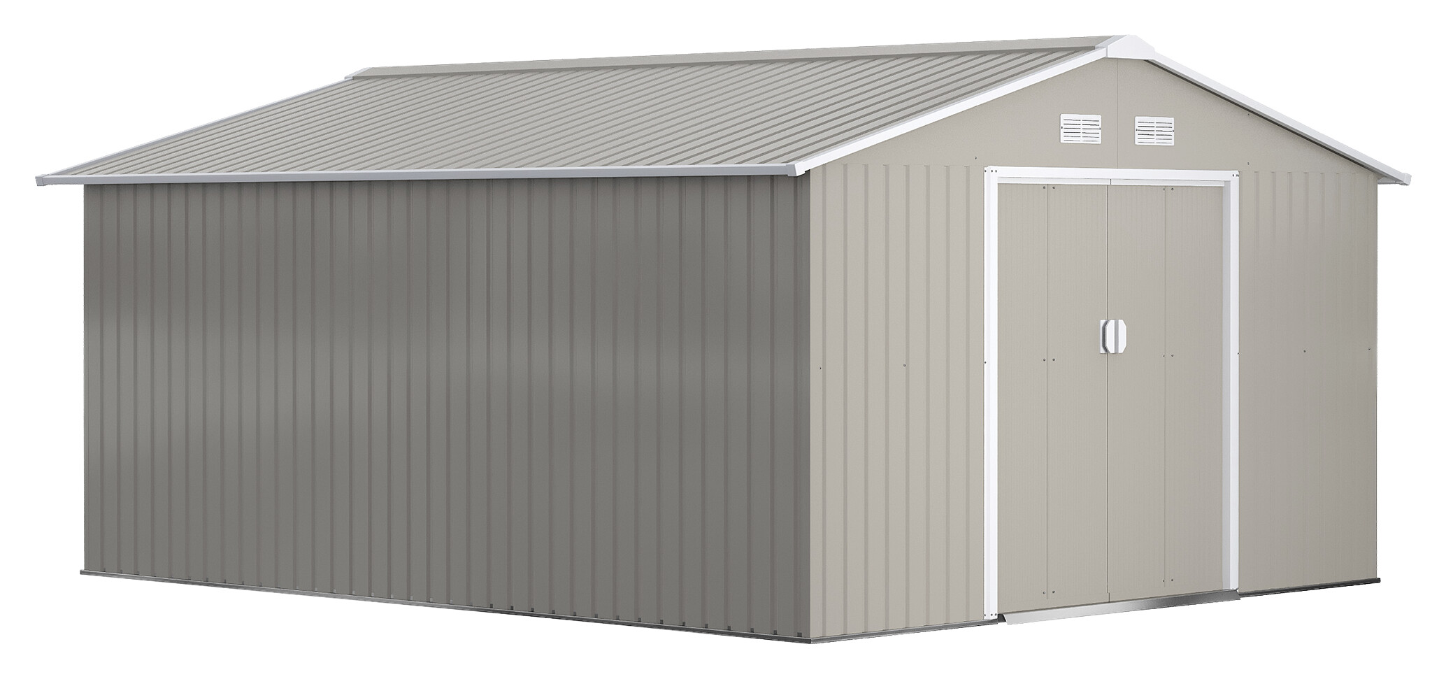 Outsunny Gerätehaus hellgrau B/H/L: ca. 386x200x340 cm