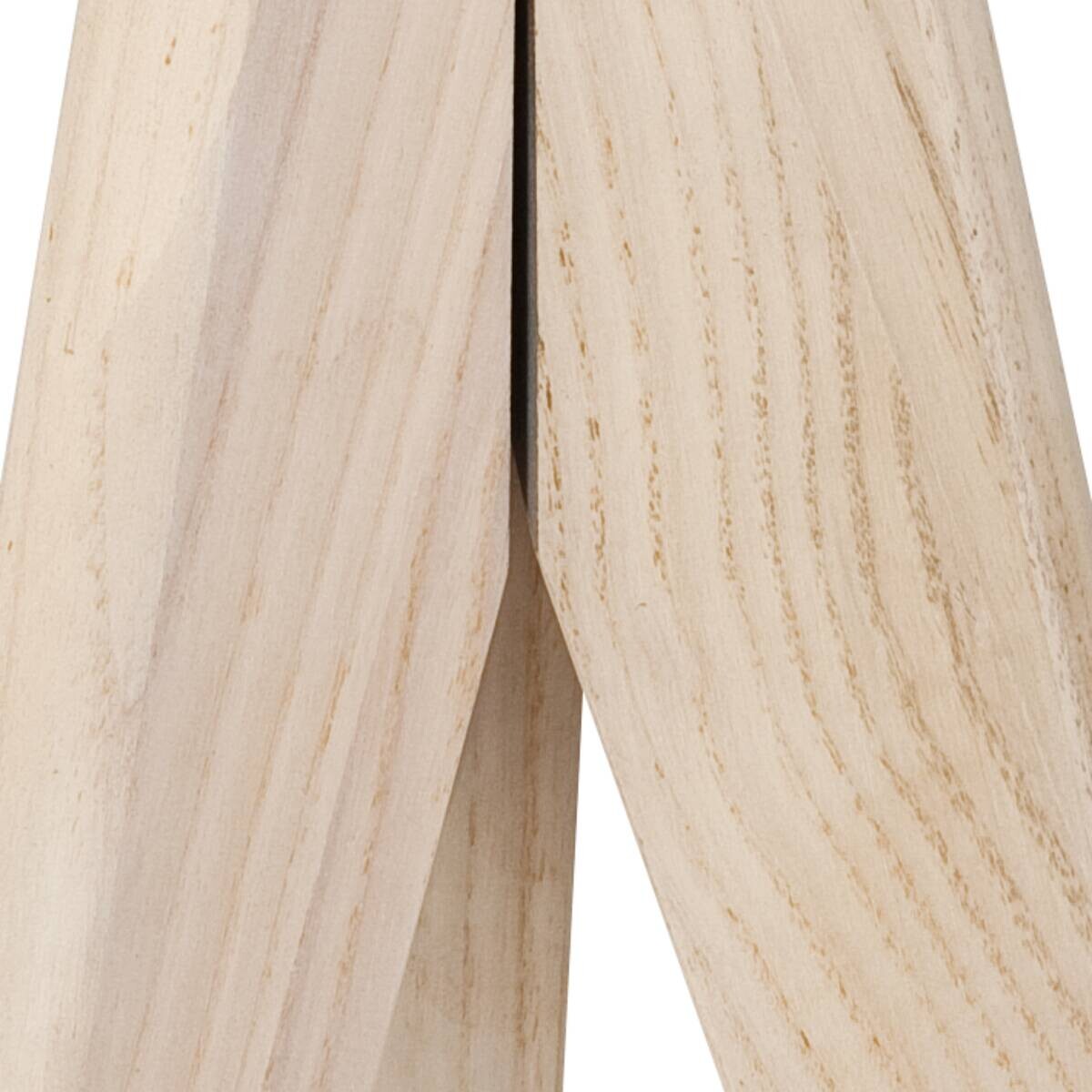 Lamkur Tischlampe weiß Holz Stahl B/H/L: ca. 34x38x38 cm E27 1 Brennstellen