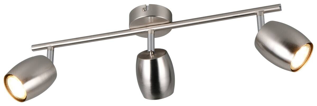 Reality Leuchten Spots Nancy nickel matt Metall B/H/L: ca. 47,5x15,5x8 cm GU10 3 Brennstellen