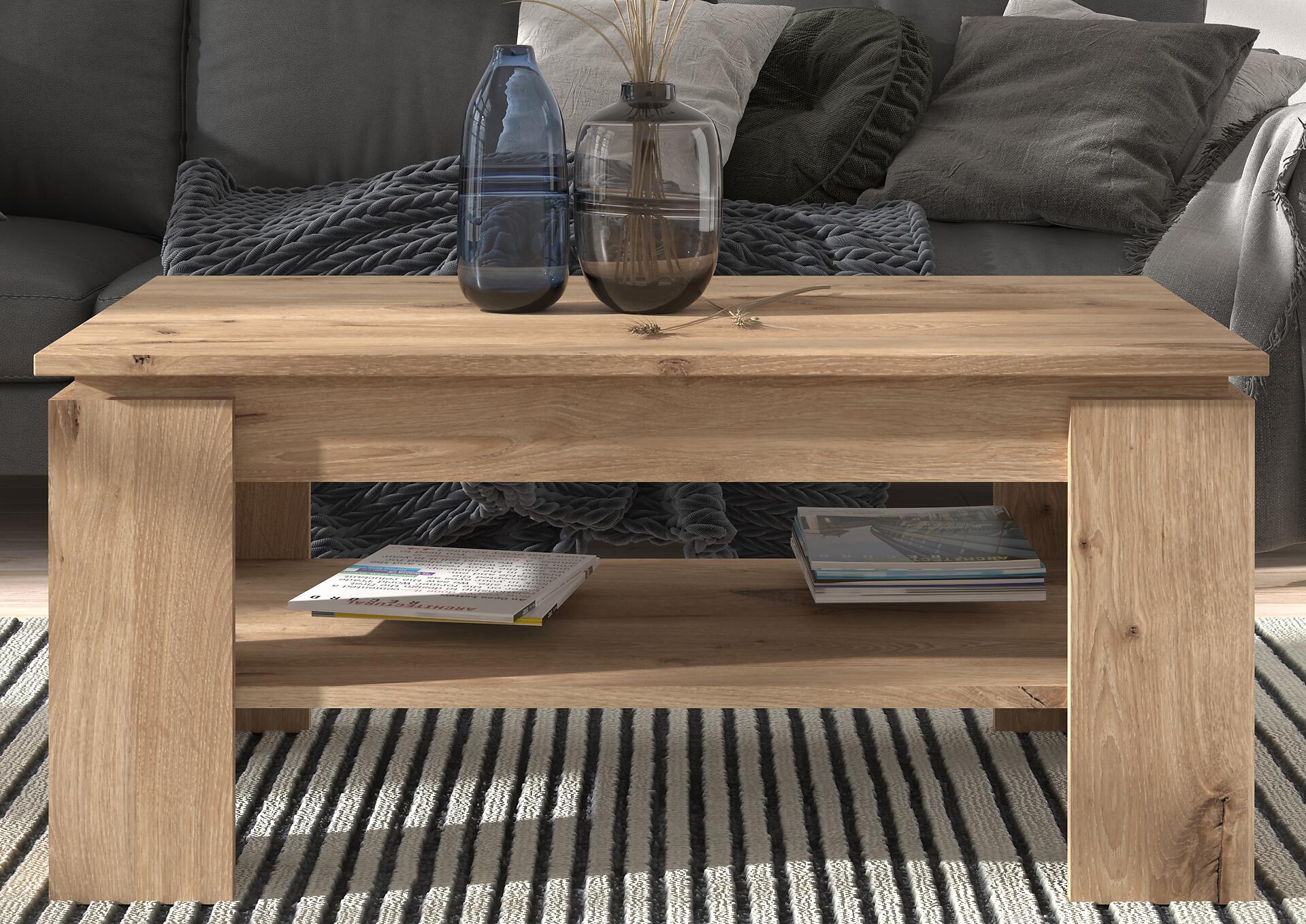 Couchtisch Mason Nox Oak Nachbildung B/H/T: ca. 100x45x60 cm