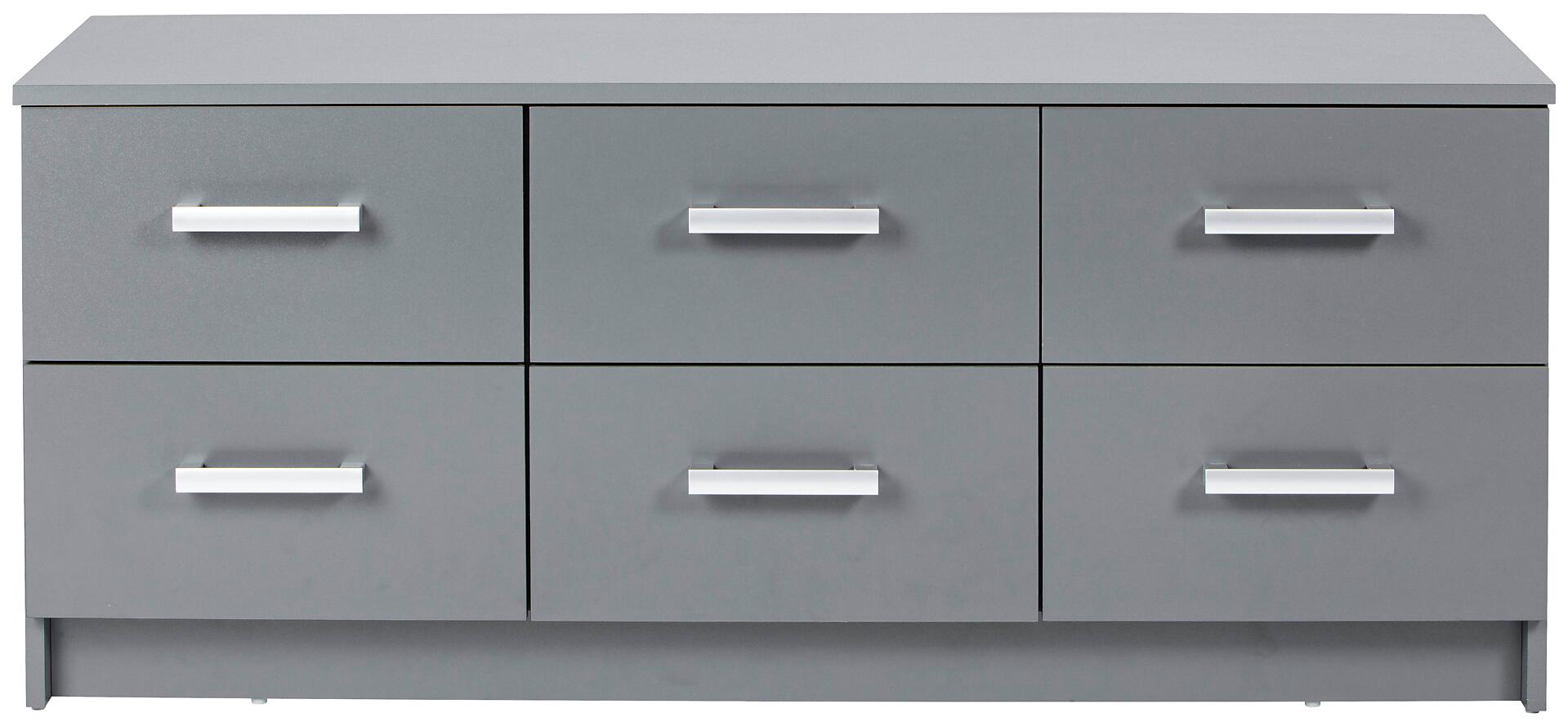 Kommode Elenzio Grafitgrau Optik B/H/T: ca. 121,8x50,8x40 cm Kommode Elenzio Grafitgrau Optik B/H/T: ca. 121,8x50,8x40 cm