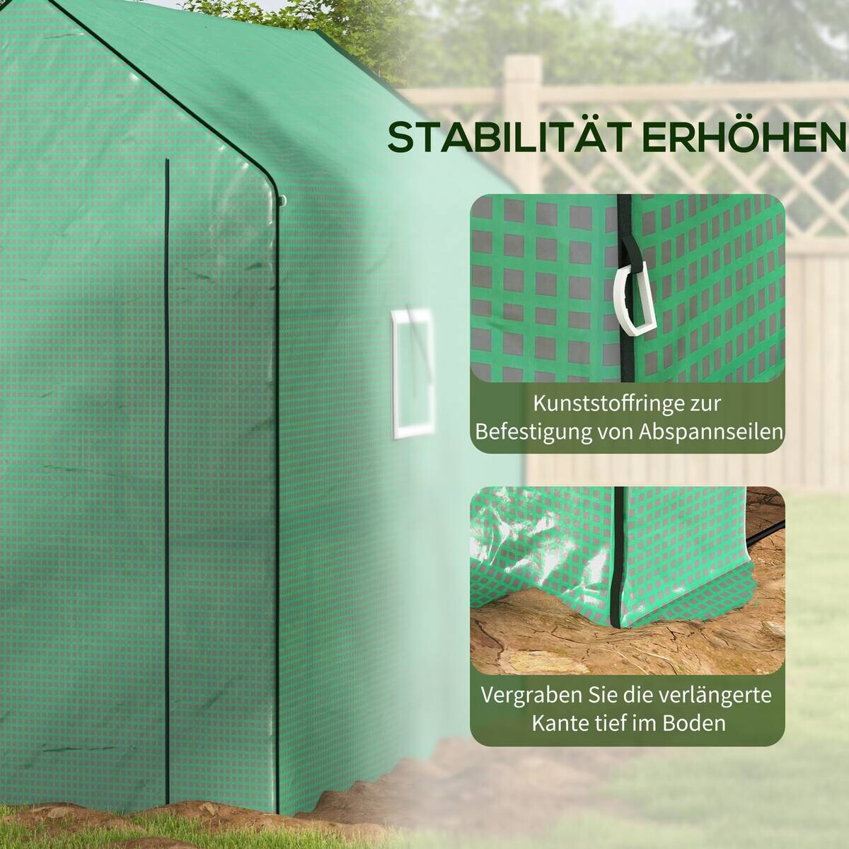 Outsunny Garten-Zubehör grün B/H/L: ca. 213x140x190 cm