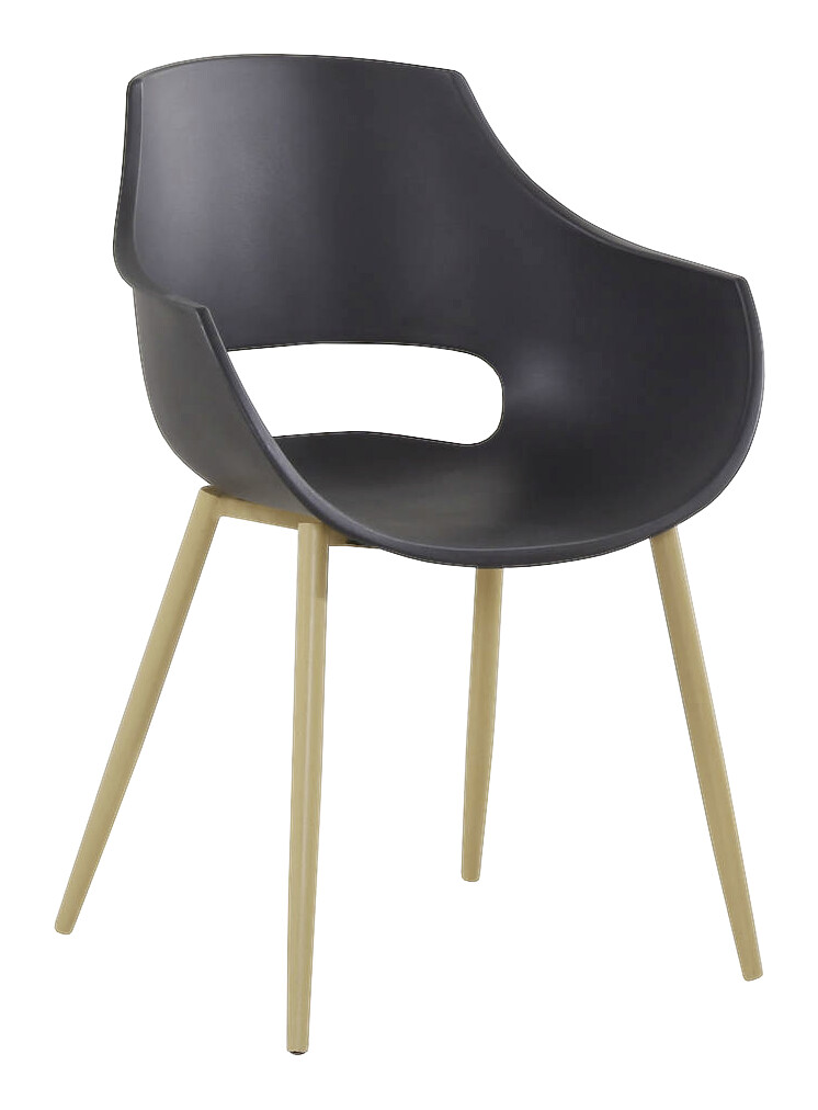 Stuhl Alice 100 2er schwarz Kunststoff B/H/T: ca. 59x85x58 cm