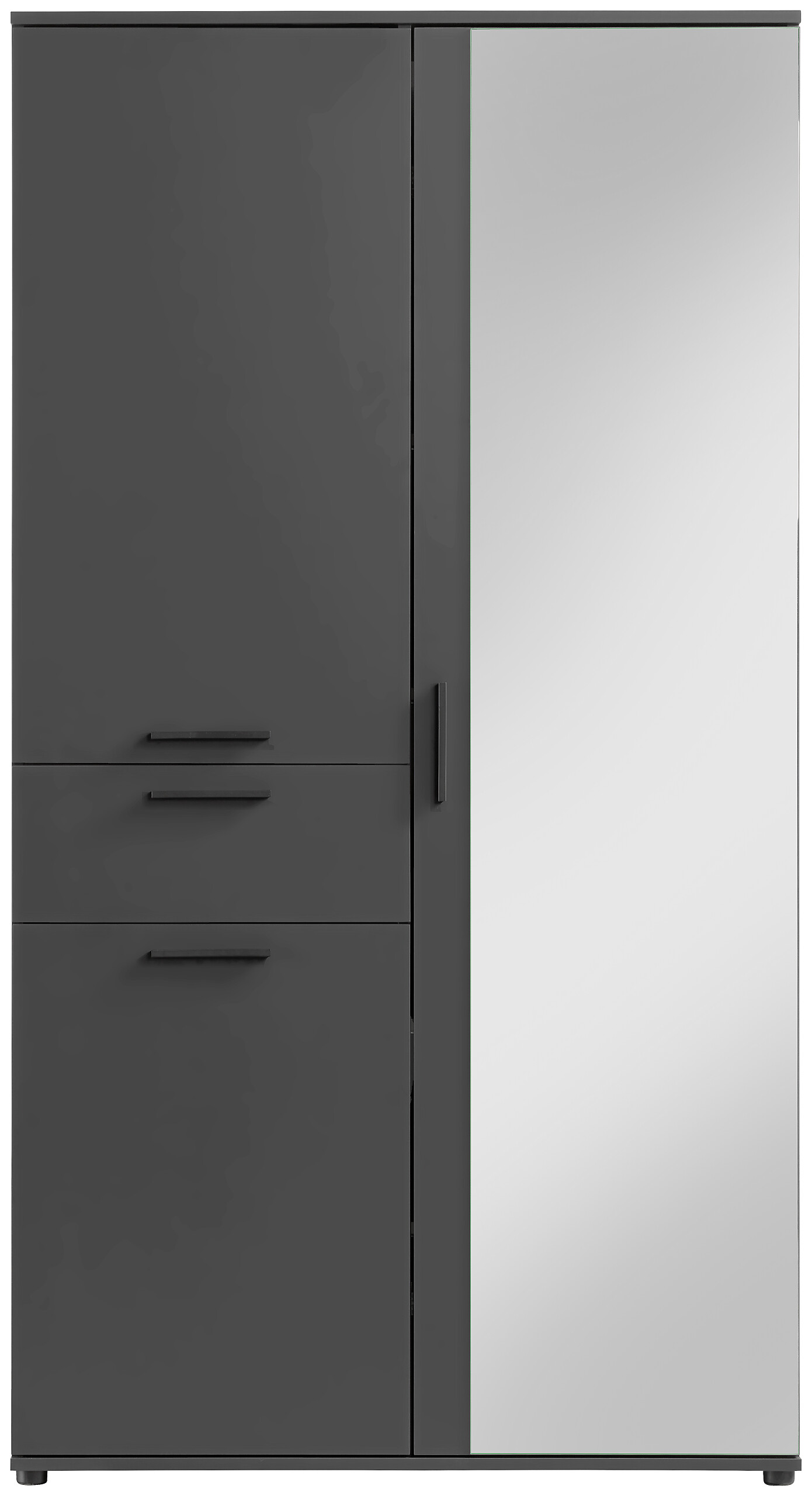 Mehrzweckschrank Kreta anthrazit weiß B/H/T: ca. 99x184x35 cm