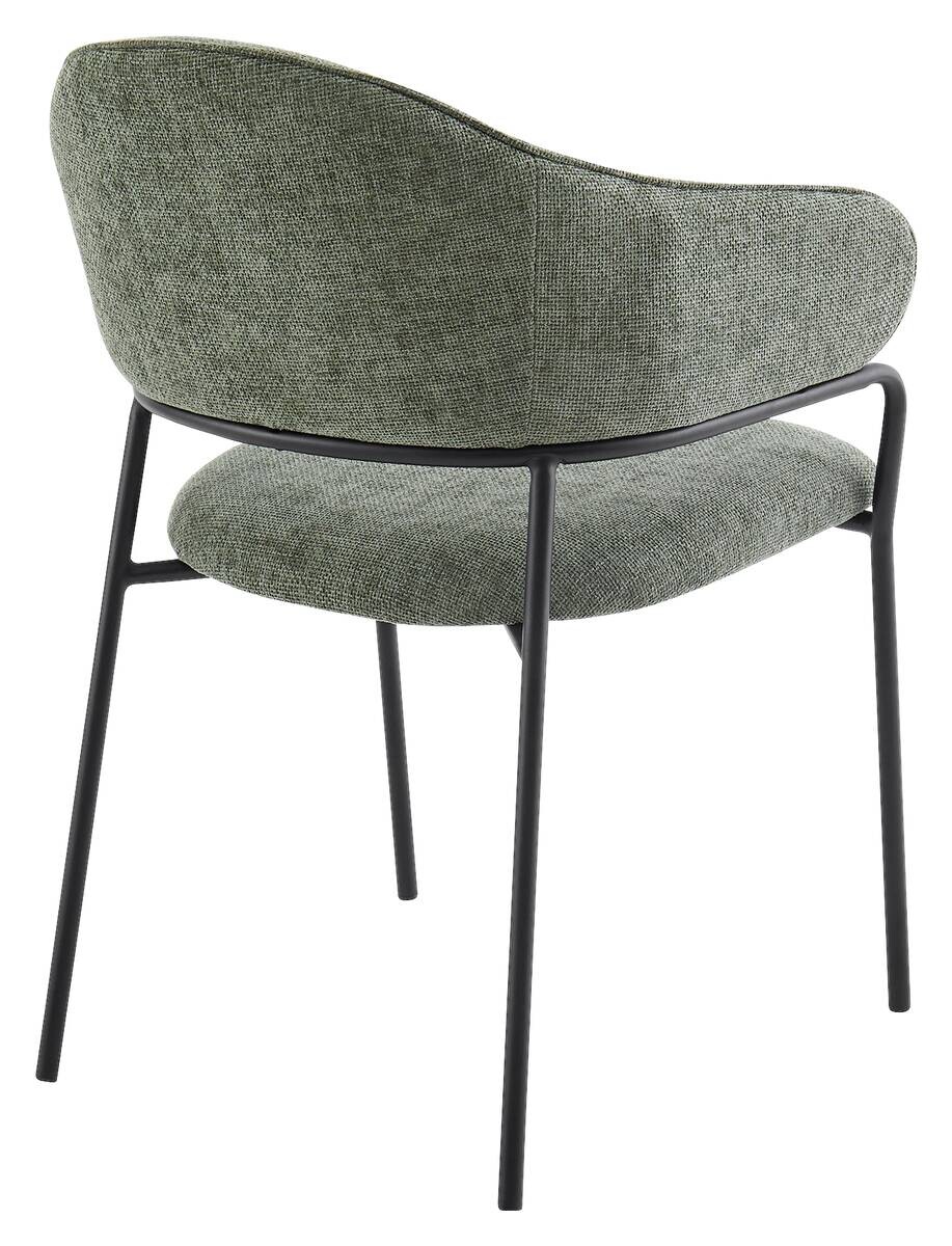 Stuhl CURVE, 2er-Set grün Stoff B/H/T: ca. 60x86x58 cm