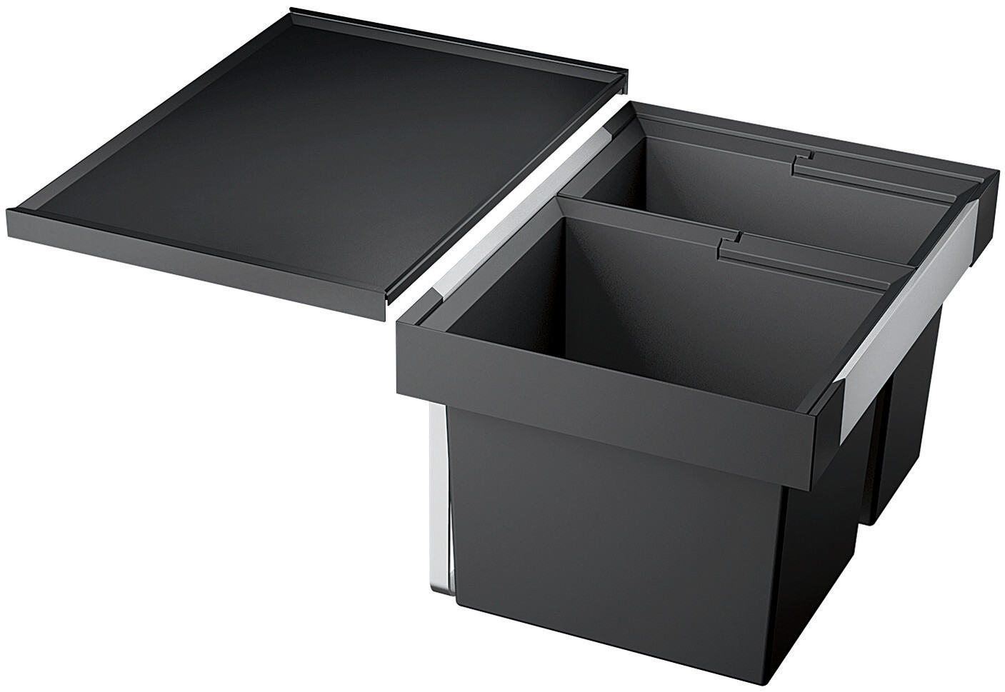 BLANCO Abfallsammler Flexon II 60/2 dunkelgrau Kunststoff B/H/T: ca. 56,2x36x40 cm