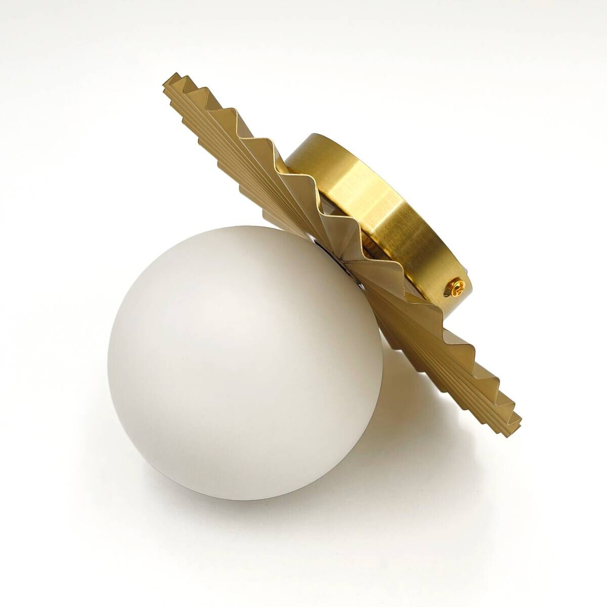 Lamkur Wandleuchte Kupfer Stahl Glas B/H/L: ca. 20x20x20 cm G9 1 Brennstellen