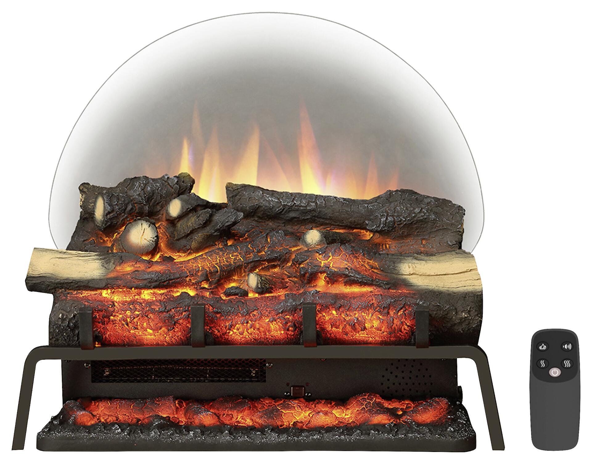 Balderia elektrische Feuerstelle Lily schwarz dunkelbraun B/H/L: ca. 24x50,5x58 cm