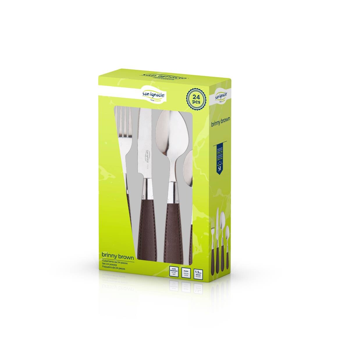SAN IGNACIO Besteckset Brinny brown silber Edelstahl 24 tlg.