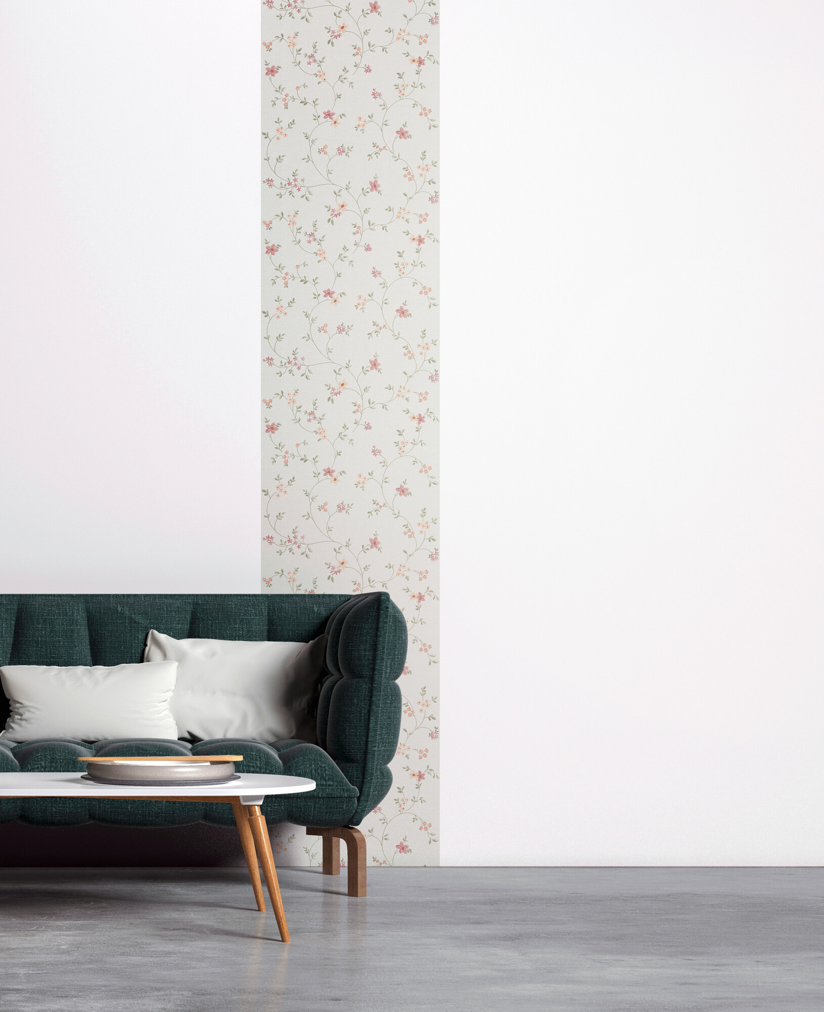 A.S.Creation Tapete grün bunt creme B/H/D: ca. 52x250x7,5 cm