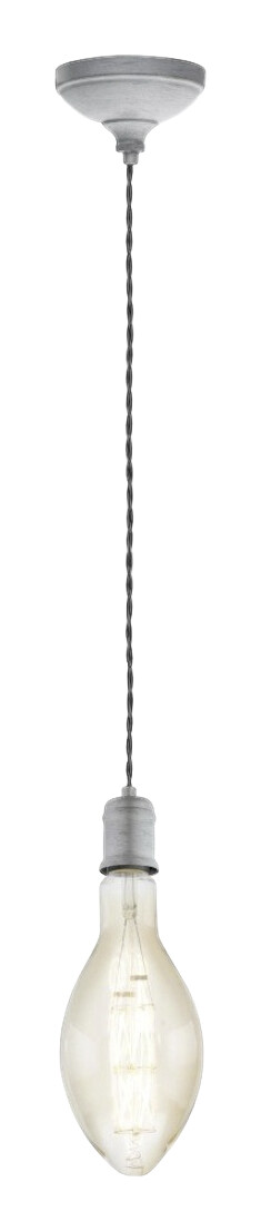 Eglo Pendelleuchte Yorth silber B/H/L: ca. 13x200x13 cm E27 1 Brennstellen