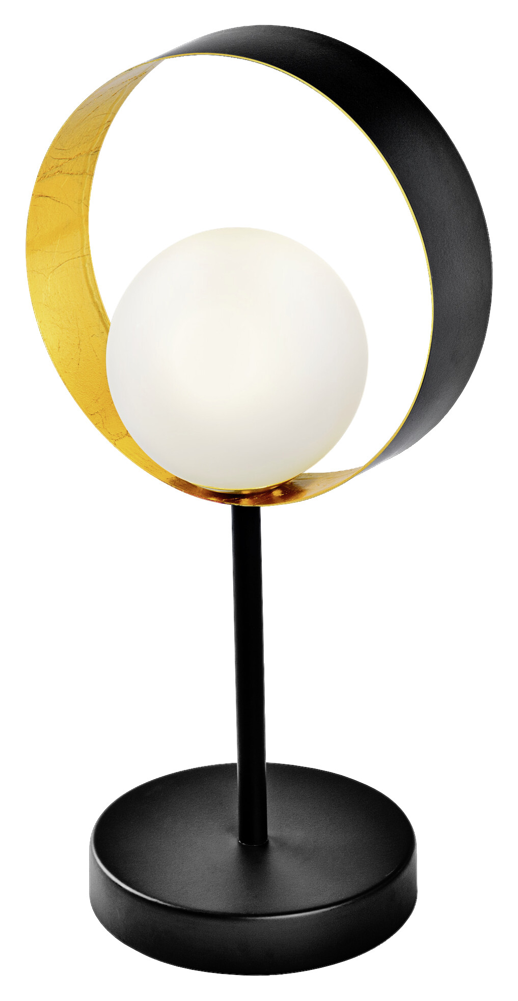 LEDVANCE Tischleuchte Memphis schwarz gold weiß Metall Glas B/H/L: ca. 13x36,5x18 cm G9 1 Brennstellen