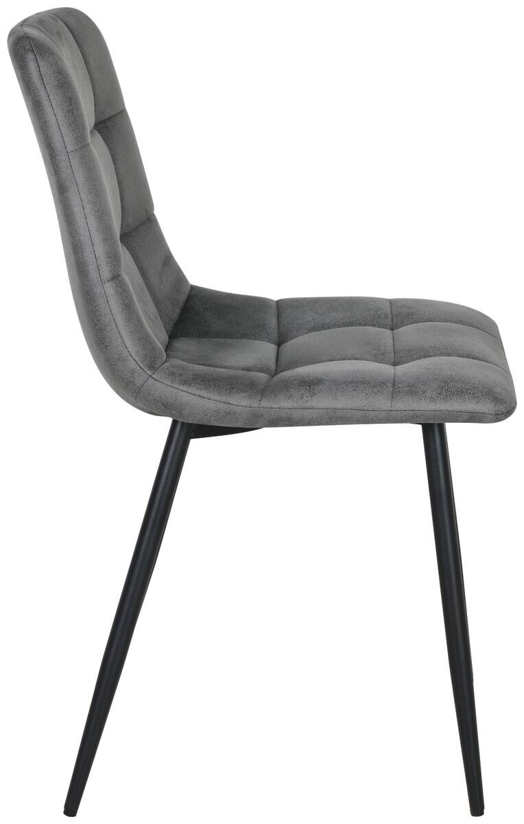 Stuhl Lech dunkelgrau Microfaser B/H/T: ca. 45x88x53,5 cm