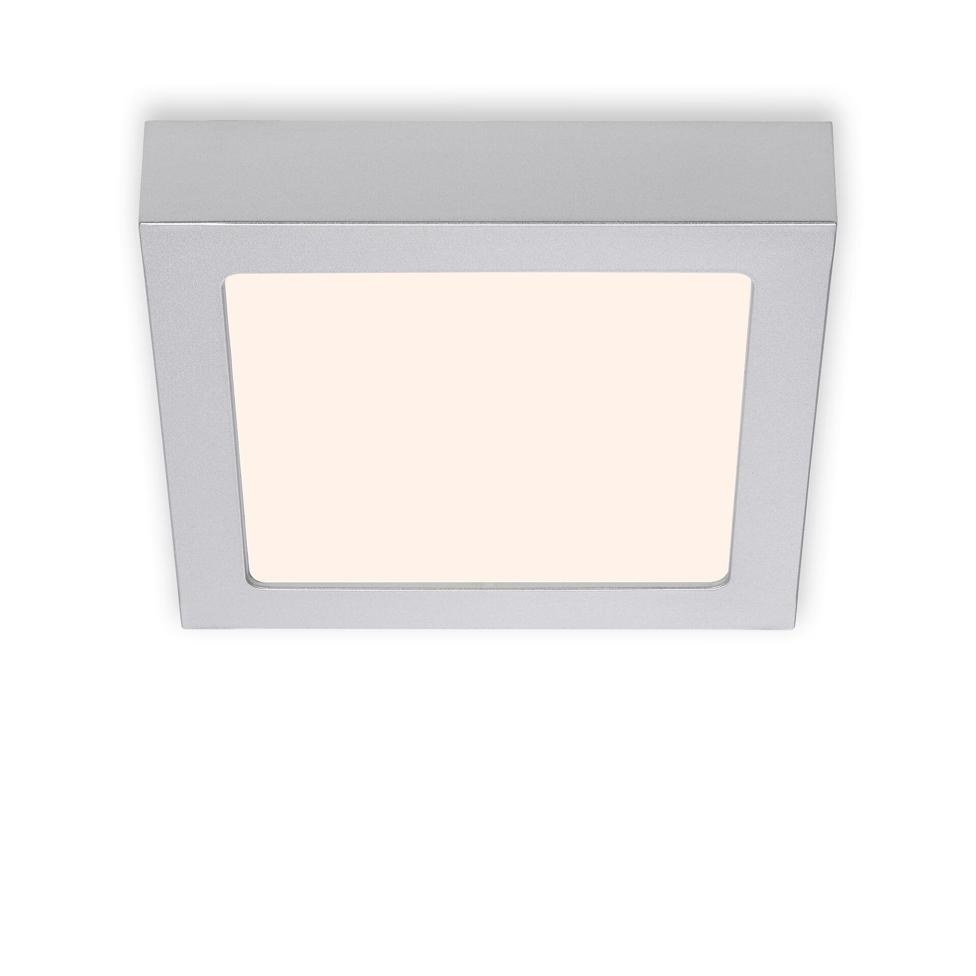 GLOBO LED-Deckenleuchte Fire Chrom Metall B/H/T: ca. 17x3,2x17 cm