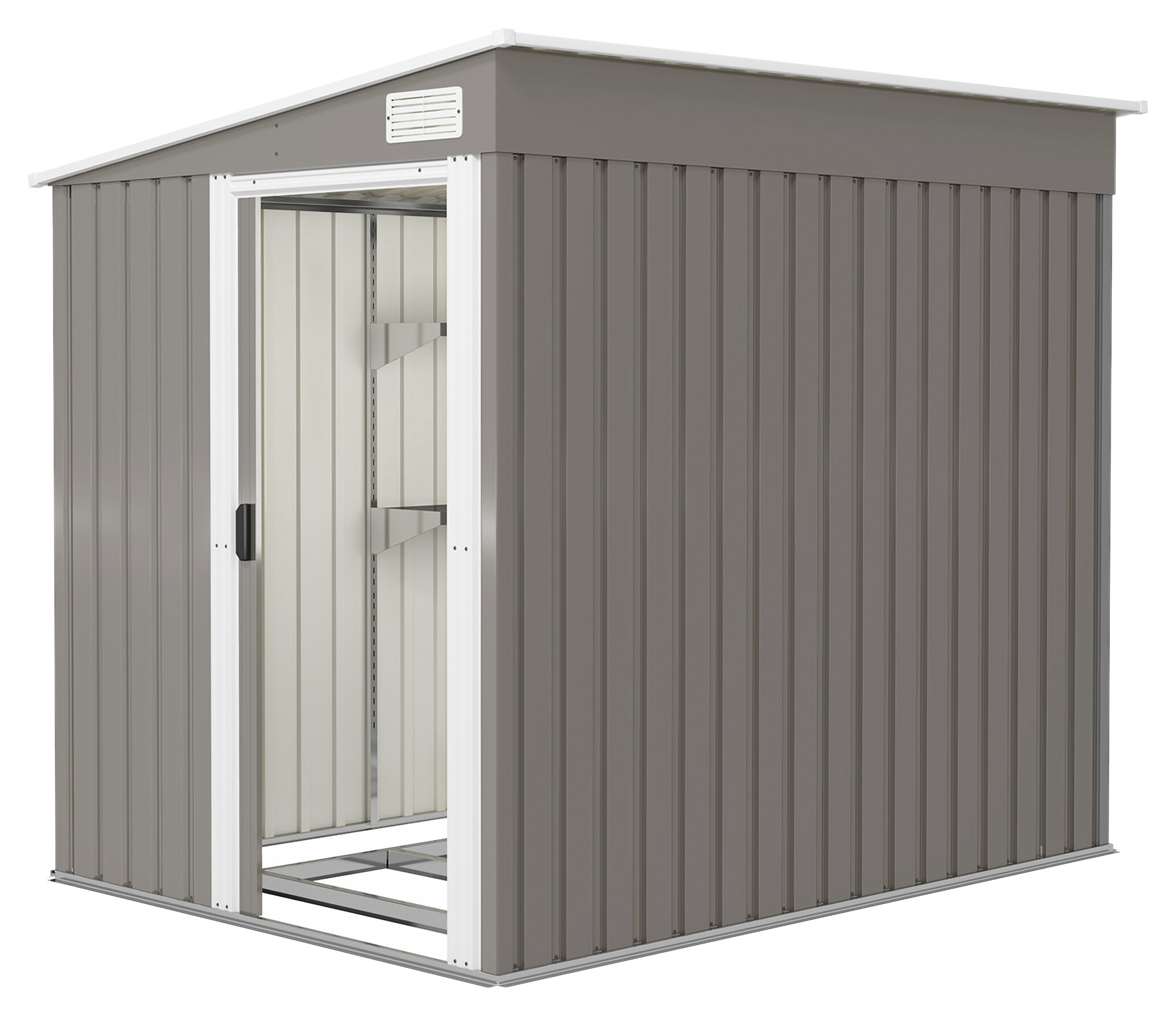Outsunny Gerätehaus hellgrau B/H/L: ca. 206,5x181x154 cm