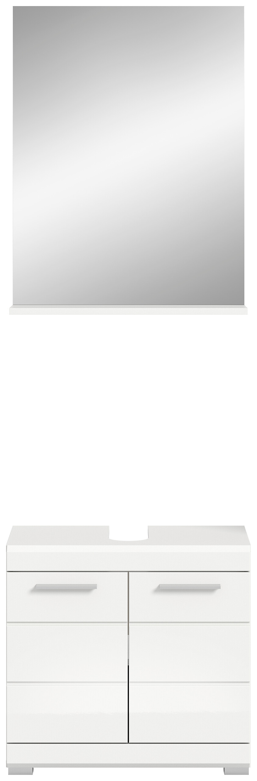 Badezimmer-Set Scout weiß weiß Hochglanz B/H/T: ca. 60x191x34 cm